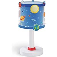 Dalber Lámpara infantil de Mesilla Planets Planetas Azul- 15 x 15 x 30 cm